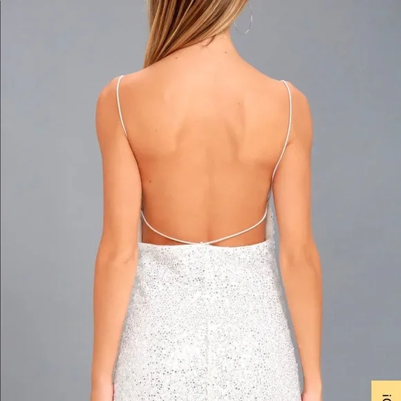 Lulus Force of Fashion White Sequin Mini Dress - Picture 2 of 6